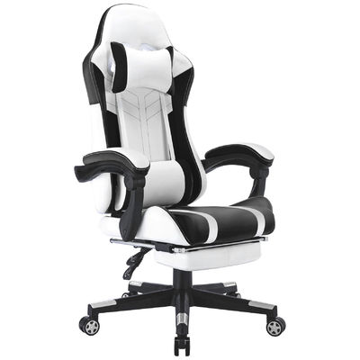 Gepersonaliseerde kleur hoge rug video ergonomische racing metalen type pc gaming stoel met voetzorg