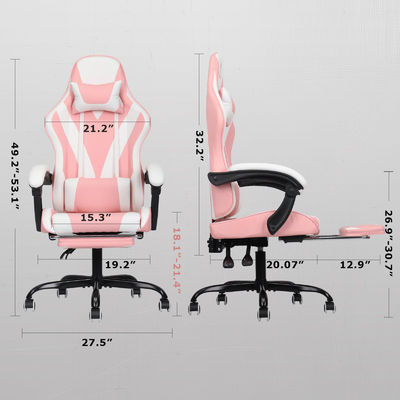 ALINUNU Metal Type Metal High Back Video Ergonomische Racing PC Gaming Stoel met Voetsteun