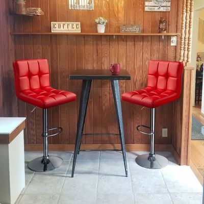 Moderne barmeubelen ALINUNU Draaibare PU leerstoel voor instelbare barstoelen