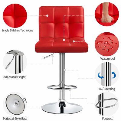 Moderne barmeubelen ALINUNU Draaibare PU leerstoel voor instelbare barstoelen