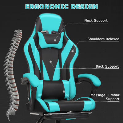 Moderne design hoge rug video ergonomische racespelstoel met voetenrest betaalbaar