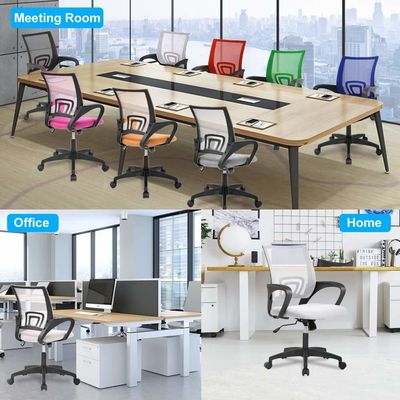 ALINUNU White Mesh Executive Chair met lumbale steun en vlindermechanisme