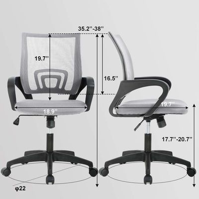 Pas uw werkruimte aan met ALINUNU Grey Mesh Computer Chair ODM en OEM opties