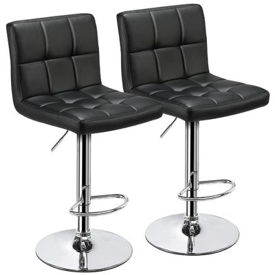 19.5&quot;D x 17&quot;W x 36.5&quot;H Moderne barkrukken met instelbare hoogte en draaibaar PU leer