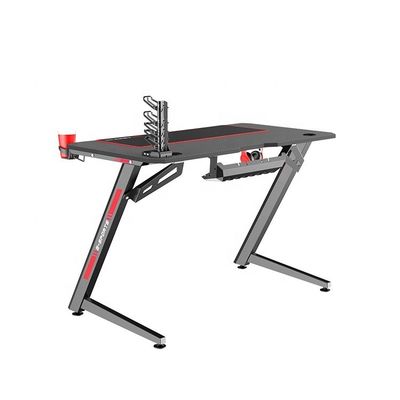Op maat gemaakte boutique metalen platte tafel speelbank met ander oppervlakte materiaal in blauw