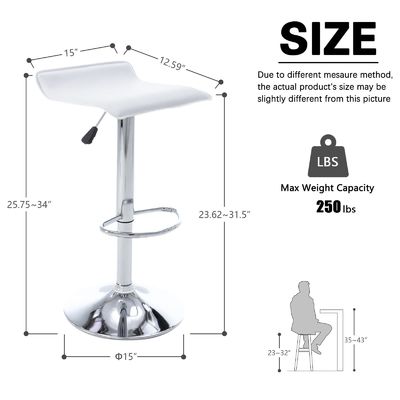 Hoogteverstelbare moderne draaibare barstoelen voor huisstoelen in PU-leermateriaal