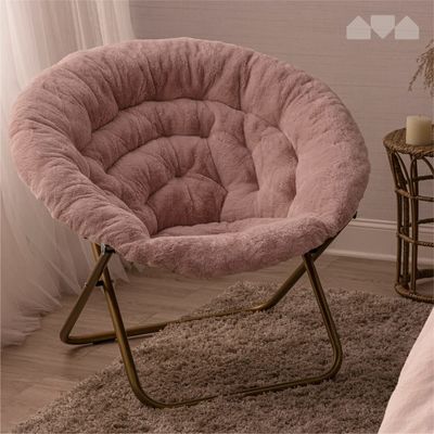 Gevouwen Ronde Verdikte Opvouwbare Leunstoel Woonkamer Maanstoel Moderne Design Stijl