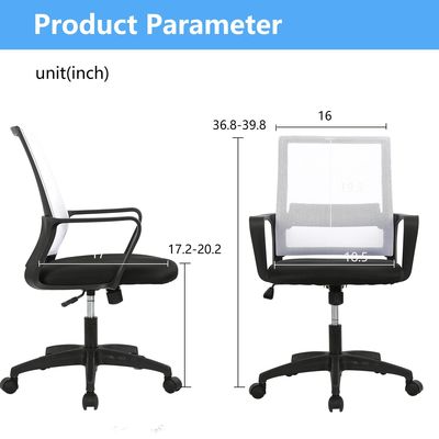 Home Office Ergonomische gaasstoel met verstelbare hoogte en modern ontwerp