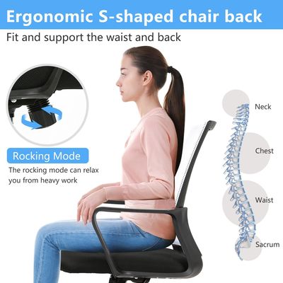 Home Office Ergonomische gaasstoel met verstelbare hoogte en modern ontwerp