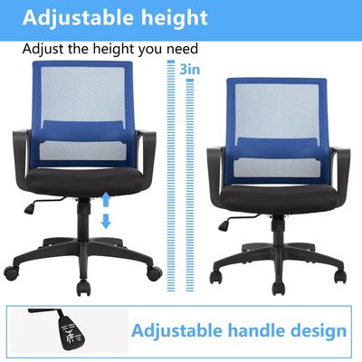 Gepersonaliseerde kleur ergonomische draaibare kantorenstoel met ijzeren metalen type en ontwerp