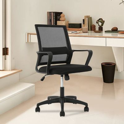 ALINUNU Ergonomische Netwerk Computer kantoorstoel Draaibaar Moderne bureau stoel met ijzeren frame