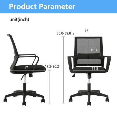 ALINUNU Ergonomische Netwerk Computer kantoorstoel Draaibaar Moderne bureau stoel met ijzeren frame
