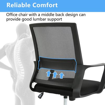 ALINUNU Ergonomische Netwerk Computer kantoorstoel Draaibaar Moderne bureau stoel met ijzeren frame