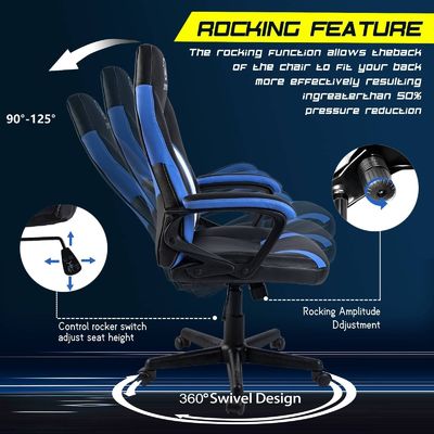 Home Office Meubels ALINUNU Direct Ergonomische Racing Gaming Chair met Lumbal Support
