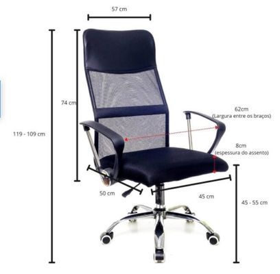 Moderne werkruimtes Draaibare kantoorstoel met roestvrijstalen frame en aangepaste kleur