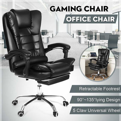 Home Office Postverpakking Y Lederen Executive Swivel met voetsteun van ALINUNU