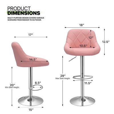 ALINUNU Moderne eetstoelen Bar Pub Hoog kruk met achterkant Home Bar Item Gewicht 27,8 pond