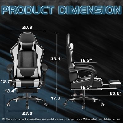 Custom Racing Razer Gaming Chair met lumbale steun en synthetisch leermateriaal
