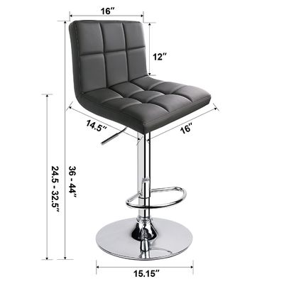 Verstelbare draaibare barkruk met rug ALINUNU Moderne design stijl commercieel meubilair