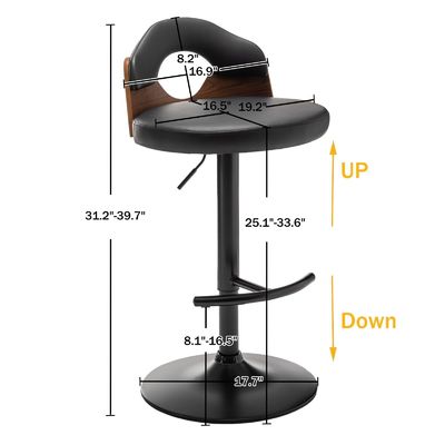 Moderne design Mid Century Barstools Verstelbare draaiende toonbankstoelen voor Keuken Island
