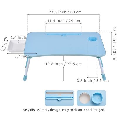 Hotel Restaurant Banket Huis Draagbaar Opvouwbaar Lap Desk Bed Tray met Cup Holder