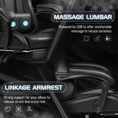Stijl Draaiende stoel met lumbale steun of spelruimte ALINUNU Custom Racing Razer