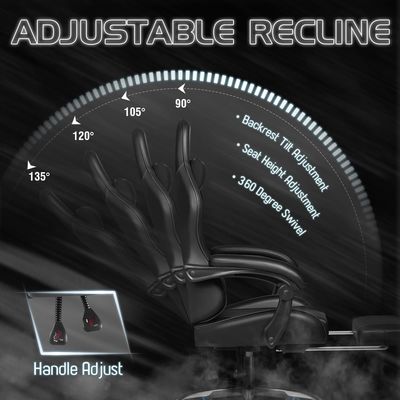 Stijl Draaiende stoel met lumbale steun of spelruimte ALINUNU Custom Racing Razer