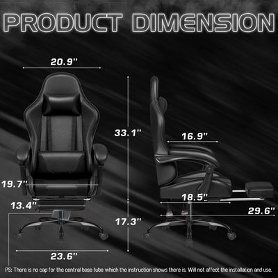 Stijl Draaiende stoel met lumbale steun of spelruimte ALINUNU Custom Racing Razer