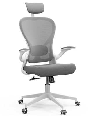 Moderne draaiende stoel met opvouwbare armen Metalen type metalen ergonomische thuis kantoor bureau stoel