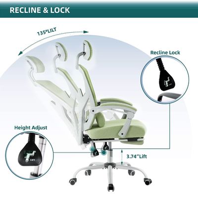 27.56&quot;D x 18.5&quot;W x 47.8&quot;H Back Mesh Rolling Swivel Chair voor Office Ergonomics