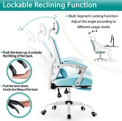 Back Mesh Office Computer Desk Chair met verstelbare hoogte en draaiende rollende functie