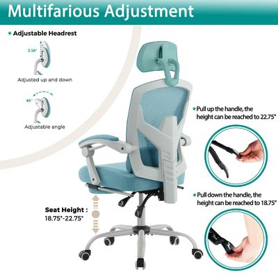 Back Mesh Office Computer Desk Chair met verstelbare hoogte en draaiende rollende functie