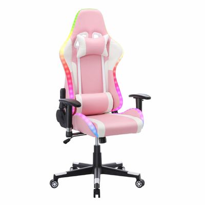Verstelbare computer kantoor gaming stoel met massage functie en LED Light Bar ALINUNU