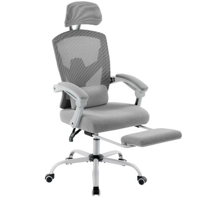 ALINUNU Back Mesh Office Chair met voetsteun 34,39 pond en liggende functie