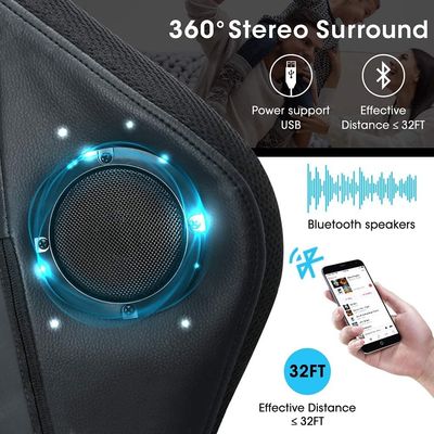 Comfortabele speelstoel in vals leer met LED-lichtbalk en massagedeelte