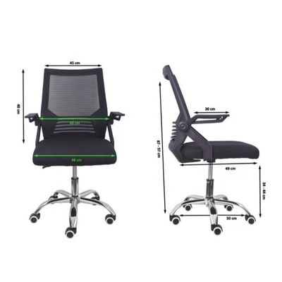 Executive Gaming Office Chair met verstelbare armsteun en draaifunctie in stof