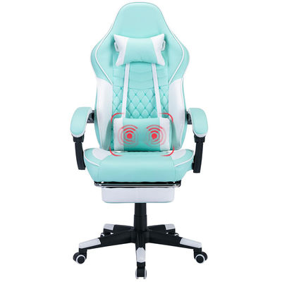 Ergonomische draaiende speelstoel Lederset met massagefunctie en opvouwbaar ontwerp