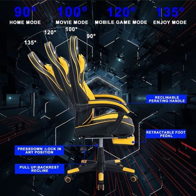 Ledermassage-gamingstoel draaiend ergonomisch en draaiend ontwerp met zitplaats