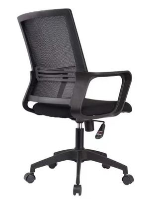 Verstelbare Nylon Base Mesh kantoorstoel met aangepaste stof en zwarte PP rug