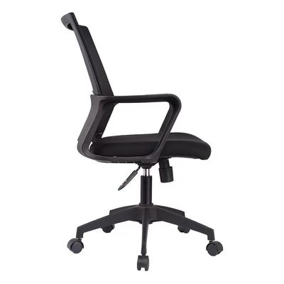 Verstelbare Nylon Base Mesh kantoorstoel met aangepaste stof en zwarte PP rug