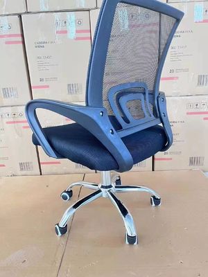 Mesh zilveren basis moderne ergonomische draaibare kantoorstoel voor betere werkdoeltreffendheid