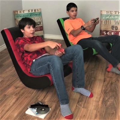 ALINUNU Gaming Chair Verstelbare hoogte voor kinderen en tieners Direct Floor Video Rocker