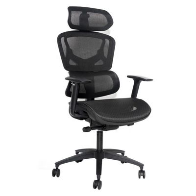 Ergonomische kantoorstoel met draaiende en 3D verstelbare armleuningen