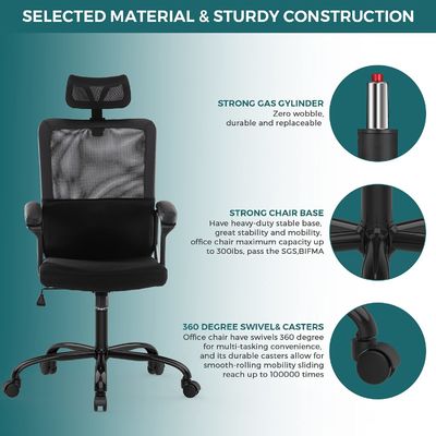 Ergonomische netten Home Office Computer stoel met aangepaste kleur en roterende rollen