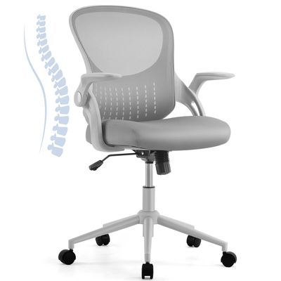 Direct Nylon Mesh Computer Chair met zachte armleuningen en gepoleerde lende steun