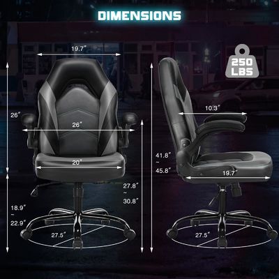 Hoogte verstelbare gaming stoel ideaal voor kantoor en thuis 27.76 &quot;W x 45.67&quot; H x 25.39 &quot;D