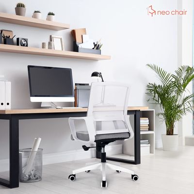 Executive Office Chair Mesh Chair met lumbale steun en verstelbare hoogte armsteun