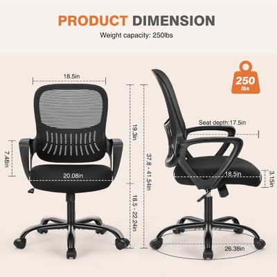 Verstelbare ergonomische kantoorbureaus en stoelen Mesh stoelen met comfortabele armleuningen
