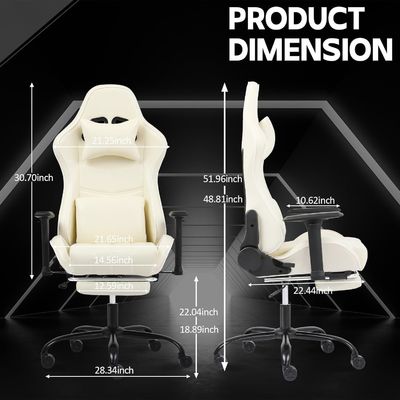 Aanpassen Home Office Ergonomische gaming stoel met verstelbare hoogte en voetzorg