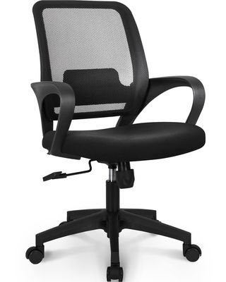 Foam Seat Mesh Computer Chair met lumbale steun Verstelbare ergonomische bureau stoel